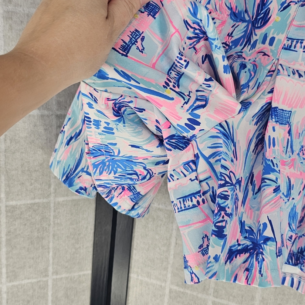 Lilly Pulitzer Tropical Print Skirt - Blue and Pink - Picture 6 of 10